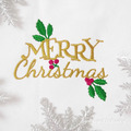 Merry Christmas Free Machine Embroidery Design - 2 sizes