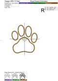 Free Machine Embroidery Design Paw Print Appliqué
