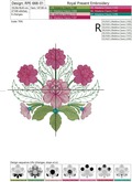 Peonies Free Machine Embroidery Design
