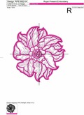 Peony Free Machine Embroidery Design