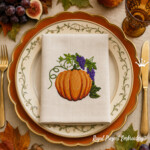 Free Machine Embroidery Design Pumpkin and Grape