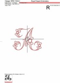 Vintage letter A Free Machine Embroidery Design