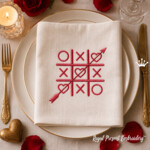 Free Tic-Tac-Toe with Hearts Embroidery Design
