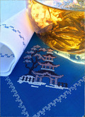 Free cross-stitch machine embroidery design Chinese Pagoda