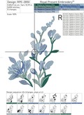Freesia set Machine embroidery designs - 3 sizes