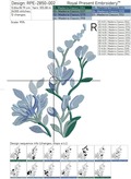 Freesia set Machine embroidery designs - 3 sizes