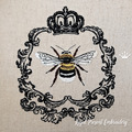 French Machine Embroidery Design Queen Bee - 3 sizes