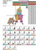 Funny Clown with Puppy Machine Embroidery Design - 4 sizes