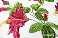 Garden Hibiscus Machine Embroidery Design - 2 sizes