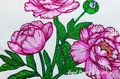 Garden peonies Machine embroidery design - 5 sizes