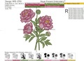 Garden peonies Machine embroidery design - 5 sizes