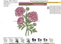 Garden peonies Machine embroidery design - 5 sizes