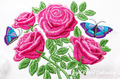Garden roses with butterflies - 4 sizes