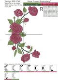 Garland of Roses Machine Embroidery Design - 5 sizes