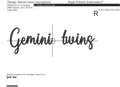 Gemini twins zodiac sign Machine Embroidery Design - 7 sizes