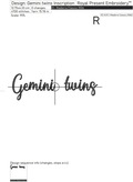 Gemini twins zodiac sign Machine Embroidery Design - 7 sizes