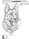 German Shepherd Sketch Mega - 3 sizes