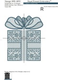 Gift box like lace Large machine embroidery design - 4 sizes