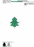 Gingerbread and Christmas Tree Machine Embroidery Designs - 2 in 1