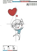 Girl and Boy on Balloons Machine Embroidery Designs - 4 sizes