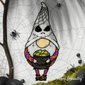 Gnome Ghost Halloween Machine Embroidery Design - 4 sizes