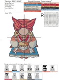 Gnome Ukrainian girl with Polyanitsa Machine Embroidery Design - 4 sizes