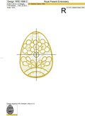 Gold Easter Egg Machine Embroidery Design - 3 sizes