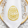 Gold Easter Egg Machine Embroidery Design - 3 sizes