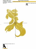 Gold Fish Machine Embroidery Design - 4 sizes