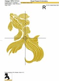Gold Fish Machine Embroidery Design - 4 sizes