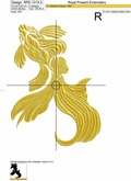 Gold Fish Machine Embroidery Design - 4 sizes