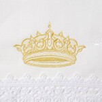 Gold Royal Crown Machine Embroidery Design – 3 Sizes