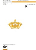 Gold crown free embroidery design