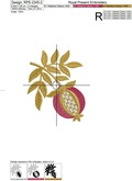 Golden Pomegranate Branch - 6 sizes