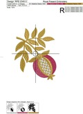 Golden Pomegranate Branch - 6 sizes