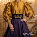 Majestic Golden thistles border - 7 sizes