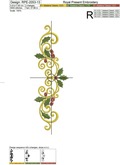 Graceful Christmas border gold holly - 3 sizes