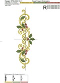 Graceful Christmas border gold holly - 3 sizes