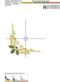 Graceful Christmas corner with holly - 3 sizes