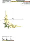 Graceful Christmas corner with holly - 3 sizes