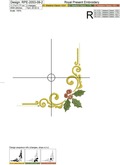 Graceful Christmas corner with holly - 3 sizes