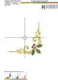 Graceful Christmas corner with holly - 3 sizes