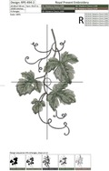 Grape Leaf Machine Embroidery Design