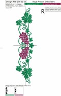 Grapes Digital Embroidery Pattern - 3 sizes
