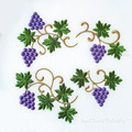 Tiny Grapes Machine Embroidery Designs Set - 3 sizes