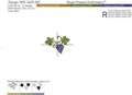 Tiny Grapes Machine Embroidery Designs Set - 3 sizes