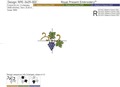 Tiny Grapes Machine Embroidery Designs Set - 3 sizes
