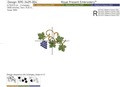 Tiny Grapes Machine Embroidery Designs Set - 3 sizes