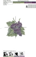 Grapes embroidery design