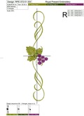 Three grapes borders set - 2 sizes